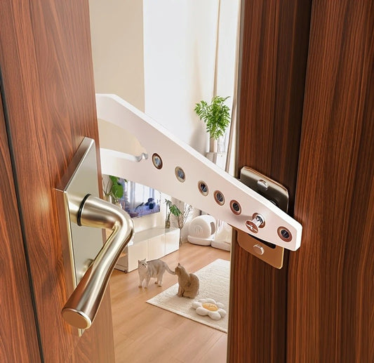 Loquet de Porte Ajustable pour Chat et Chien – Laisse la Porte Entre-ouverte - Facile à Installer