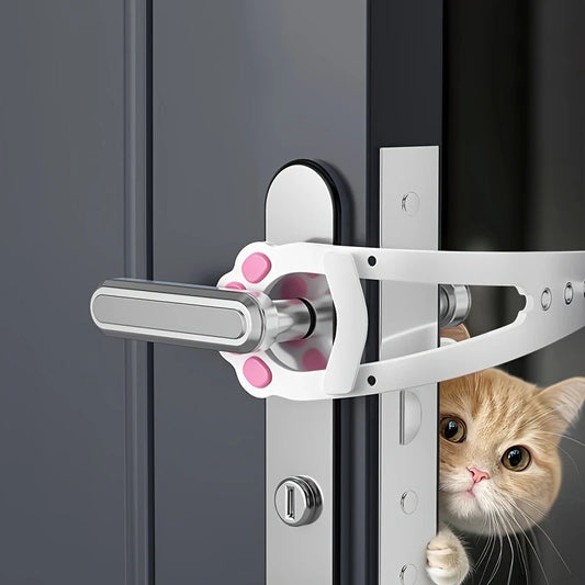 Loquet de Porte Ajustable pour Chat et Chien – Laisse la Porte Entre-ouverte - Facile à Installer